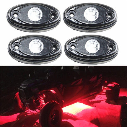 Universal Red LED Car Lights 4 pcs Set - wnkrs