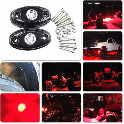 Universal Red LED Car Lights 4 pcs Set - wnkrs