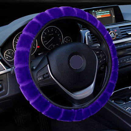 Wool Plush Car Steering Wheel Cover - wnkrs