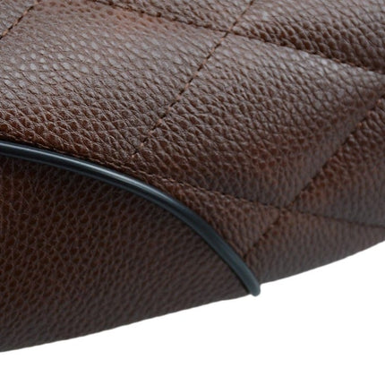 Quilted Dark Brown Leather Motorcycle Seat - wnkrs