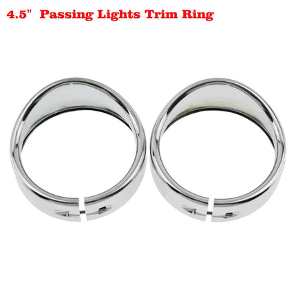 Motorcycle Chrome Headlight Trim Ring Set - wnkrs
