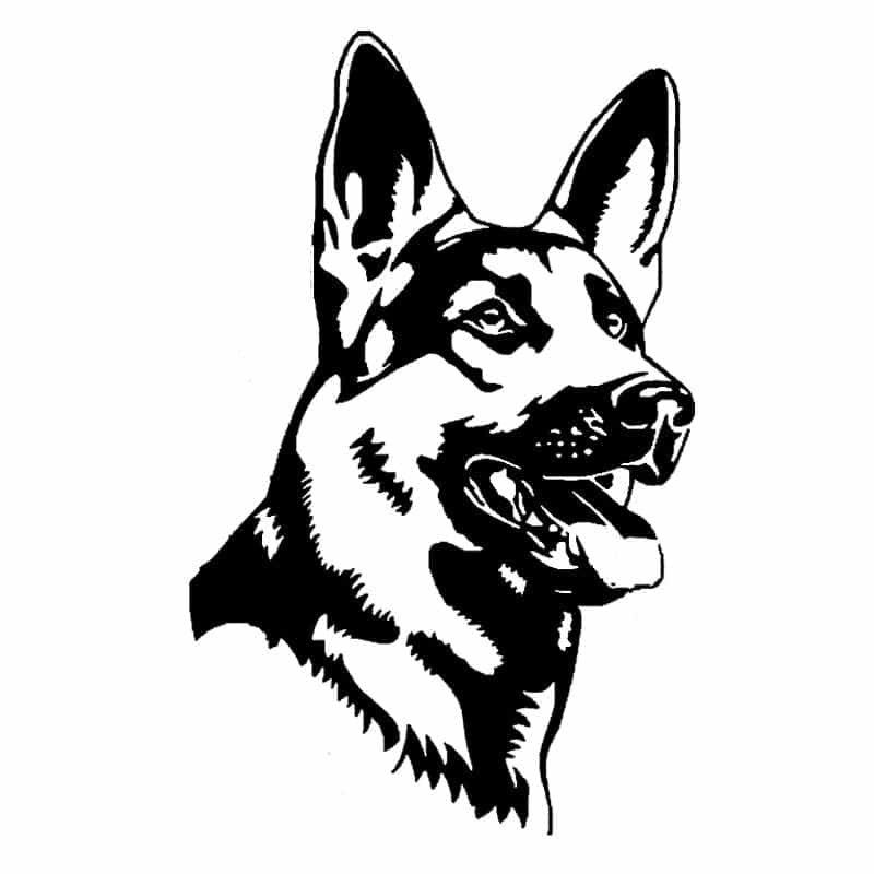 German Shepherd Head Car Sticker
