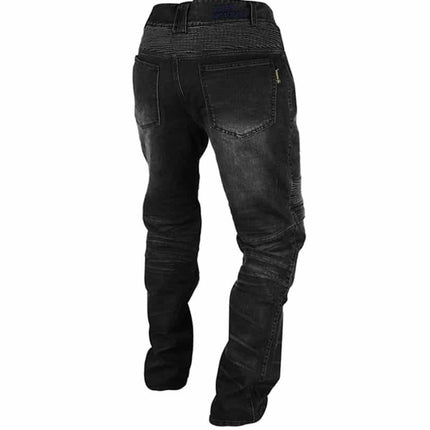 Cotton Motorcycle Jeans with Protective Knee Pads - wnkrs
