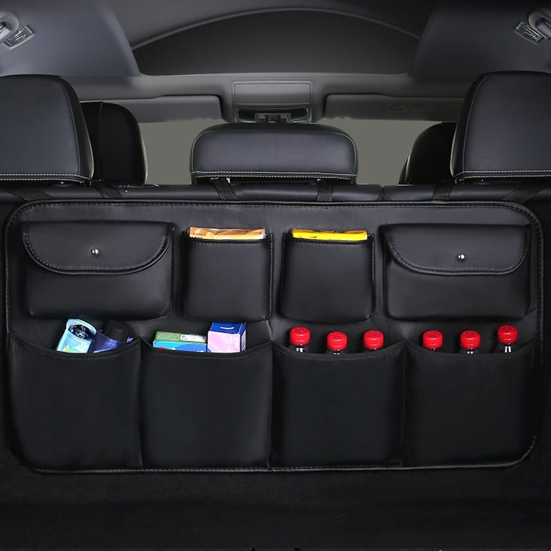 Hanging Rear-Seat Trunk Organizer with Pocket Options