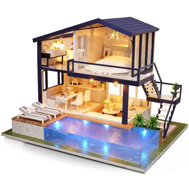 Miniature Multi Style Wooden DIY Doll House - wnkrs