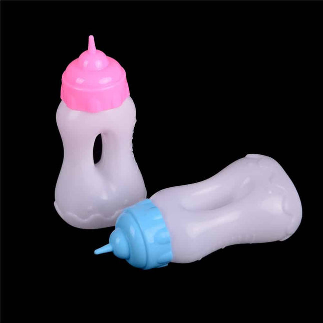 Blue/Pink Mini Simulation Milk Bottle for 18 inch Baby Doll - wnkrs