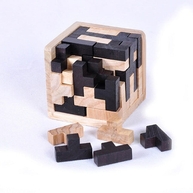 3D Tetris Shaped Wooden Puzzle Toy - wnkrs