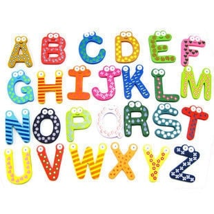 Wooden Magnetic Alphabet Letters Set - wnkrs