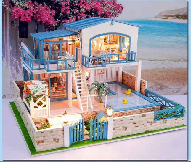 Creative 2 Floors Large Size Wooden Doll House - wnkrs