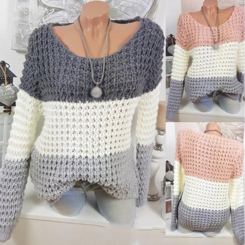 Patchwork Knitwear Sweater