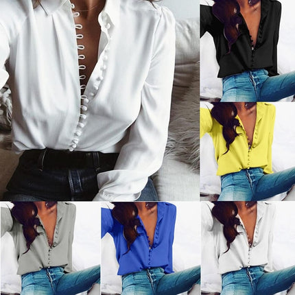 Casual Women's Blouse with Long Sleeves - Wnkrs