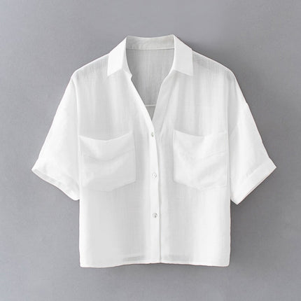 Women's Cotton Crop Shirt - Wnkrs