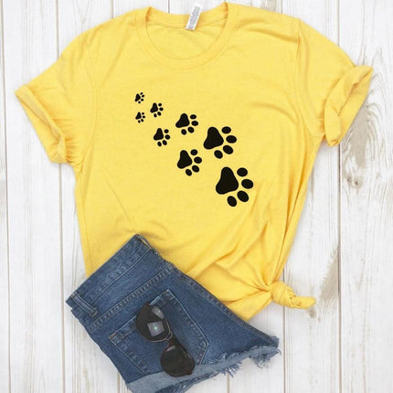 Cute Paw Prints Patterned T-Shirt - Wnkrs