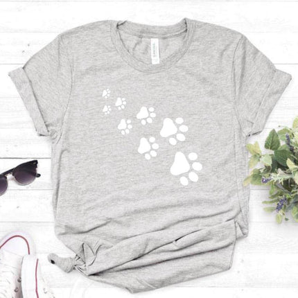 Cute Paw Prints Patterned T-Shirt - Wnkrs