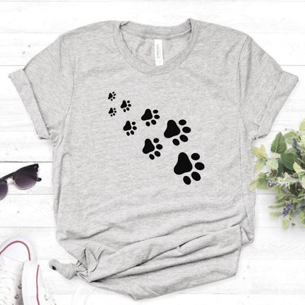 Cute Paw Prints Patterned T-Shirt - Wnkrs