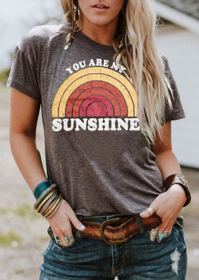 Women's You Are My Sunshine Printed T-Shirt - Wnkrs