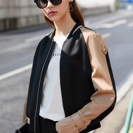 Women's Stand Collar Full Sleeved Jacket - Wnkrs