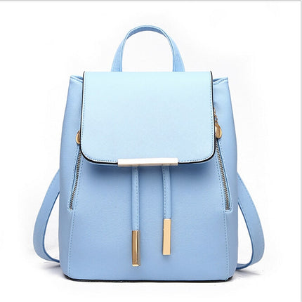 Women's Candy Color PU Leather Backpack - Wnkrs