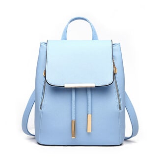 Women's Candy Color PU Leather Backpack - Wnkrs