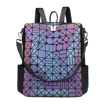 Women's Mosaic Design Luminous Travel Backpack - Wnkrs