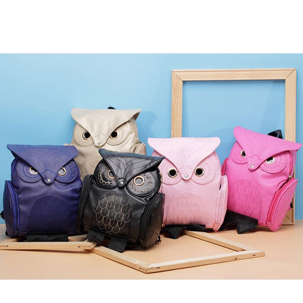 Fashion Owl Printed Women's PU Leather Backpack - Wnkrs