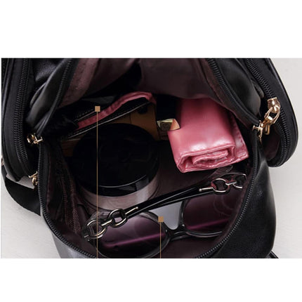 Fashion Owl Printed Women's PU Leather Backpack - Wnkrs