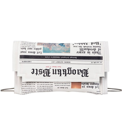 Women's Newspaper Design Clutch - Wnkrs