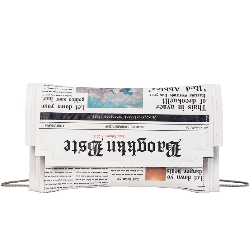 Women's Newspaper Design Clutch