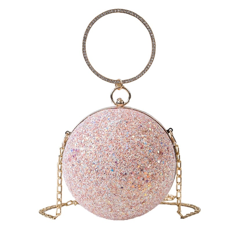 Crystal Diamonds Round Bag