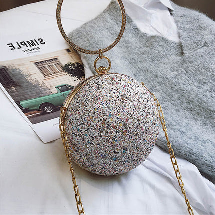 Crystal Diamonds Round Bag - Wnkrs