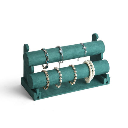 Dark Green Velvet Bracelet and Watch Display Stand - Wnkrs