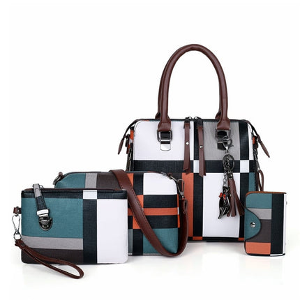 Set of Four Plaid Women's Handbags - Wnkrs