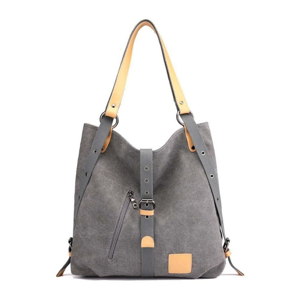 Fashion Solid Women's Canvas Shoulder Bag