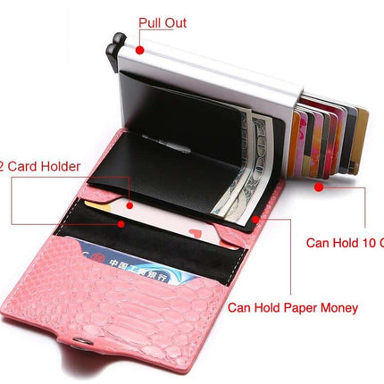 Unisex Classic Style Double-Layered Card Holder - Wnkrs