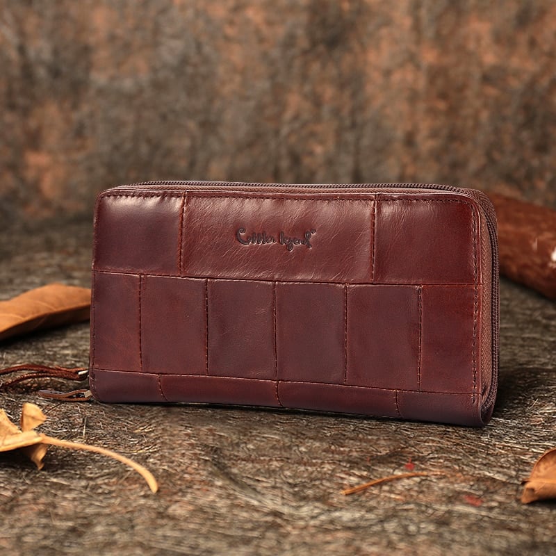 Casual Women's Genuine Leather Long Wallet