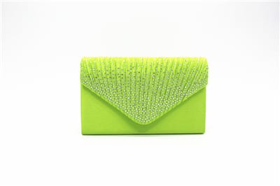 Fashion Satin Evening Bags for Women - Luxury Diamond and Chain Embellished Bag - Wnkrs