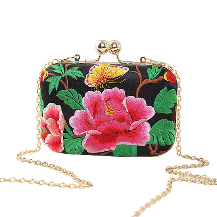 Women's Colorful Floral Embroidery Clutch - Wnkrs