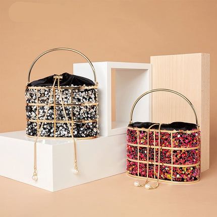 Women's Luxury Sequined Evening Bag - Wnkrs