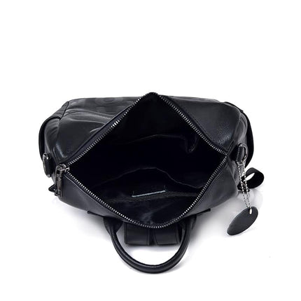 Women's Simple Leather Backpack - Wnkrs