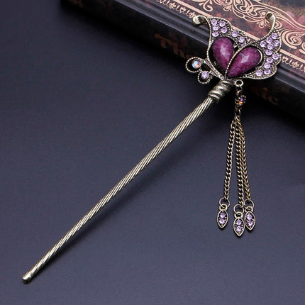 Elegant Antique Style Rhinestone Hair Pin - Wnkrs