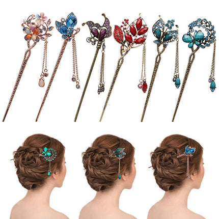 Elegant Antique Style Rhinestone Hair Pin - Wnkrs