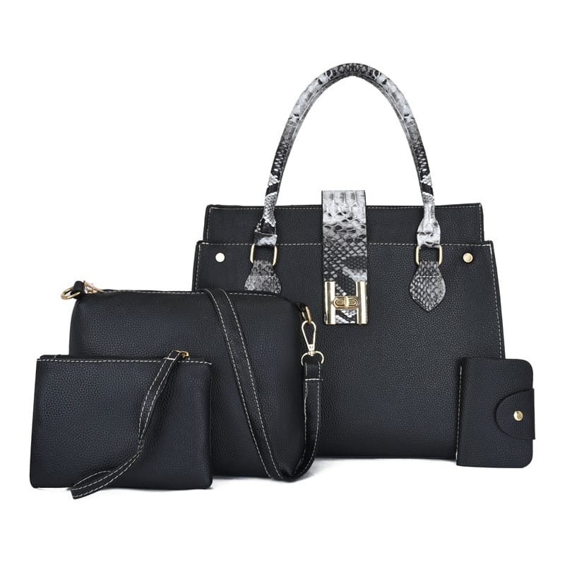 PU Leather Bag 4 pcs Set for Women