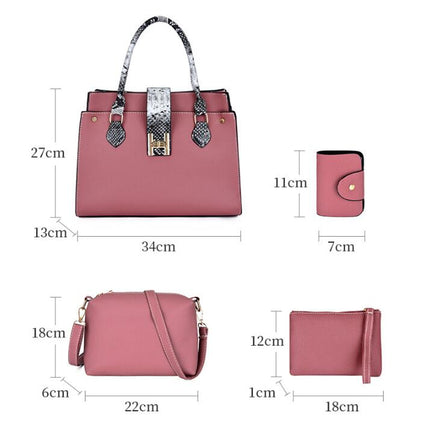 PU Leather Bag 4 pcs Set for Women - Wnkrs