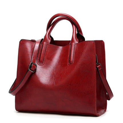 Women's Oil Eco-Leather Tote Bag - Wnkrs