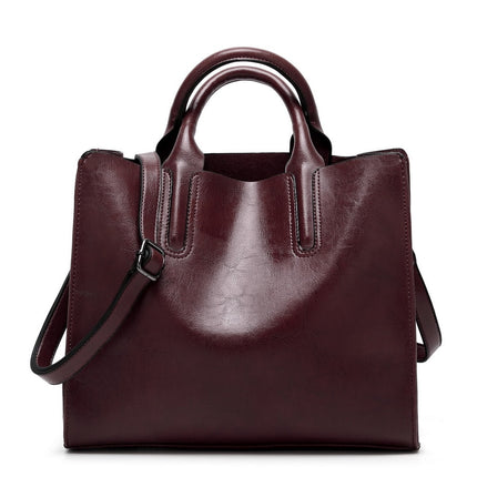 Women's Oil Eco-Leather Tote Bag - Wnkrs