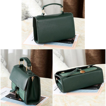 Women's Solid Leather Handbag - Wnkrs