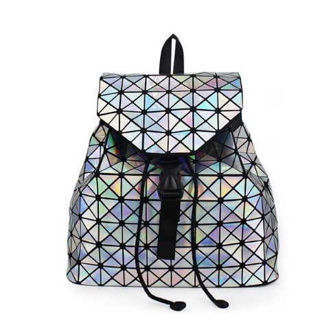 Geometric Style Holographic Mosaic Backpack