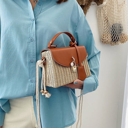 Women's Rattan Detail Top-Handle Bag - Wnkrs