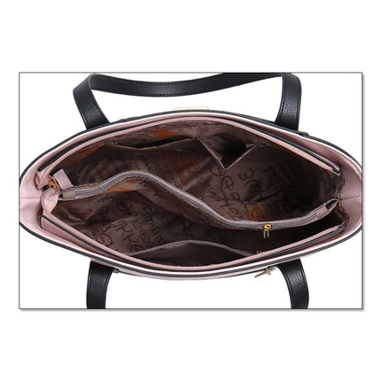 Luxury Geometric Patterned Women's PU Leather Handbag - Wnkrs