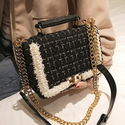 Winter Fashion Pearl Shoulder Bag - Wnkrs
